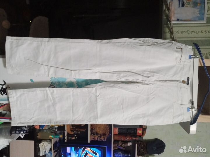 Брюки джинсовые, белые, новые, 50 / 52 р