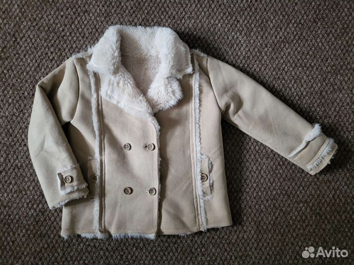 Новые дубленка и брюки для девочки