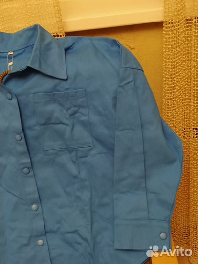 Рубашка-жакет плотный хлопок. Раз.56-58