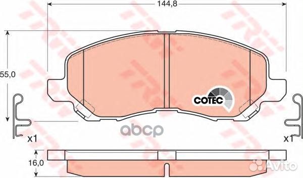 Колодки передние mitsubishi lancer (CS, CY) GDB