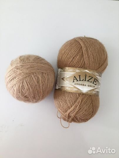 Пряжа кидмохер, полушерсть пакетом