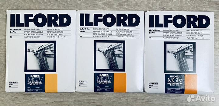 Фотобумага Ilford multigrade lv rc 12.7x17.8