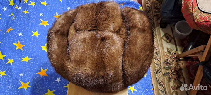 Норковая шапка мужская,размер 57-59