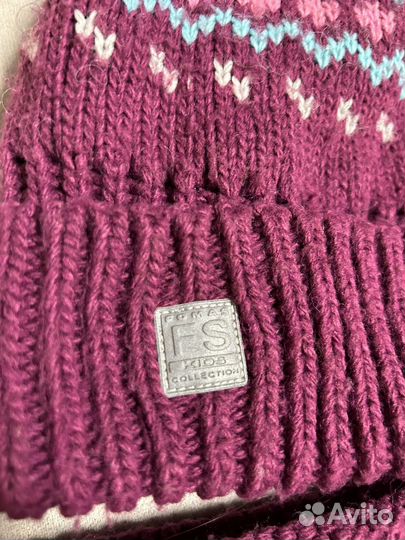 Комплект шапка и снуд для девочки