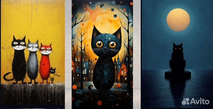 Интерьерные Картины с кошками
