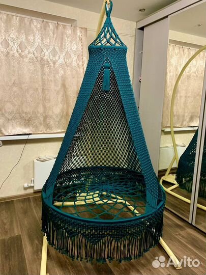 Подвесной шатер в технике макраме