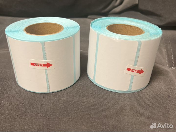 Термоэтикетки 75х120, 58х40 мм