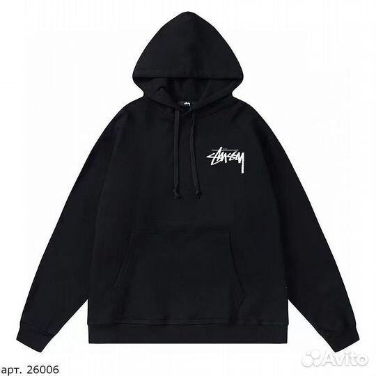 Худи Stussy flame cards Черное