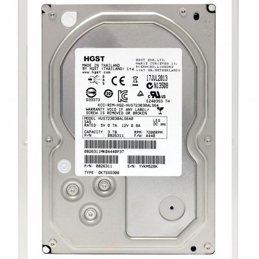 [HUS723030ALS640] Жесткий Диск Hgst 3tb Sas 3.5 Hus723030als640