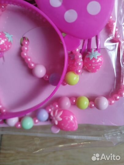 Светящийся ободок + бусы + браслет + заколки