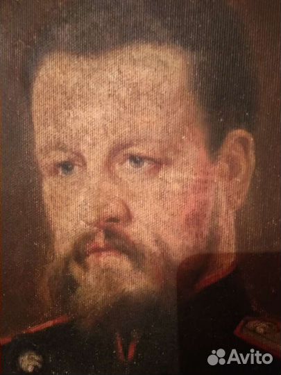 Старинная картина военного 19 век