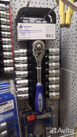 Набор торцевых головок С трещоткой 1/2