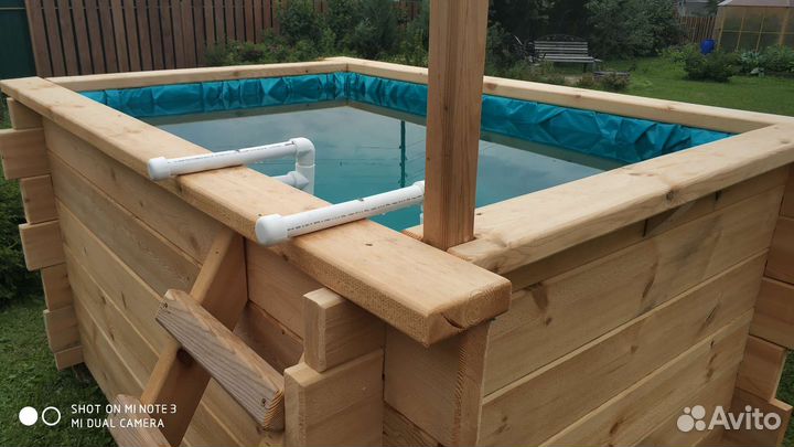 Каркасный бассейн деревянный