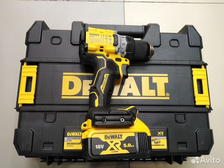 Акк. дрель шуруповерт 18В DCD800P2T dewalt