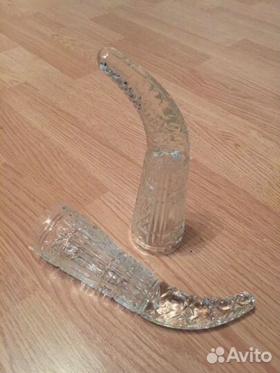 Хрустальные бокалы рога