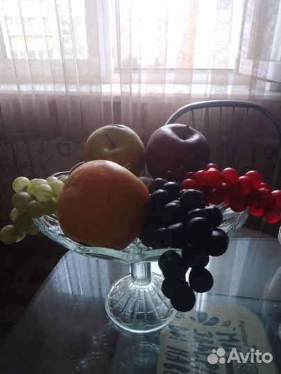 Ваза хрустальная для фруктов СССР