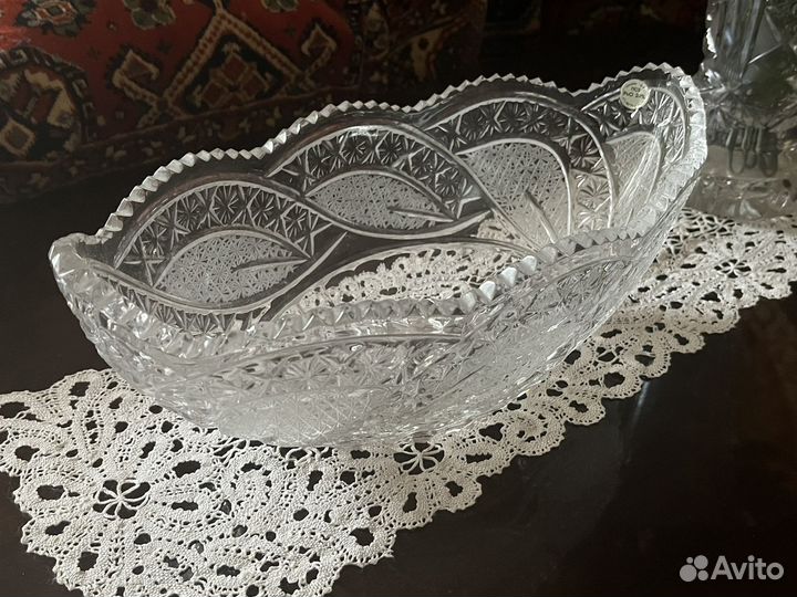 Хрустальная ваза и салатница СССР