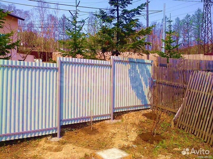 Заборы из профнастила, евроштакетника, 3D