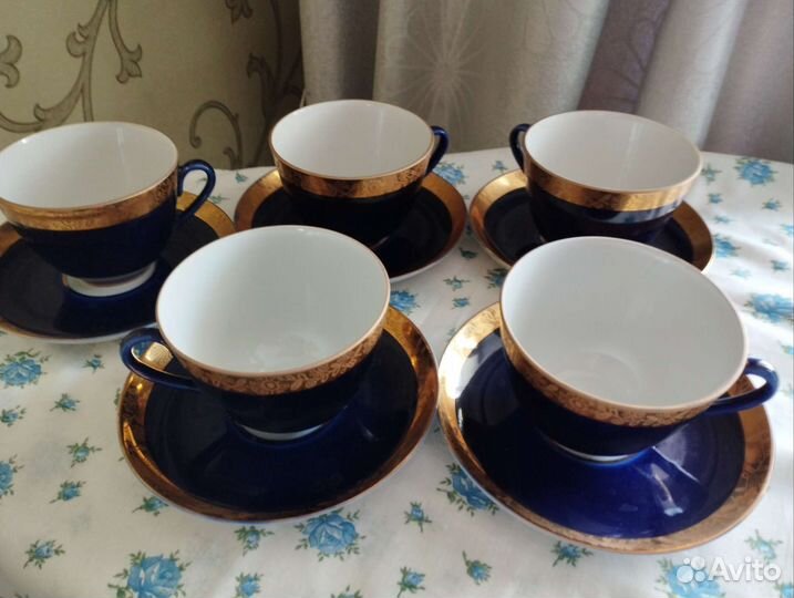 Чайная пара 5шт. Гжель
