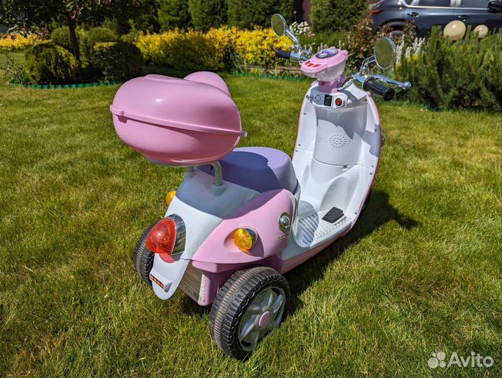 Детский электромотоцикл Kreiss розовый