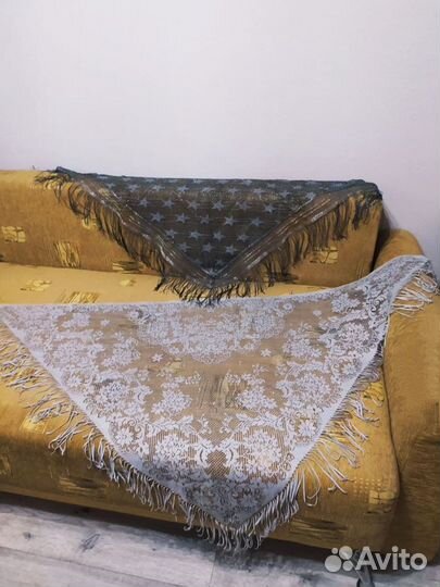 Косынка-шаль с бахромой 2шт