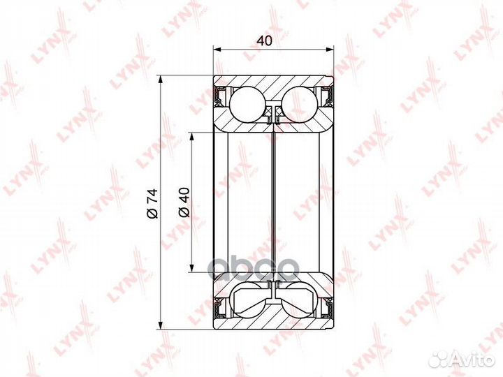 Подшипник ступицы колеса перед WB1160 lynxauto