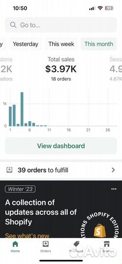 Интернет магазин Shopify