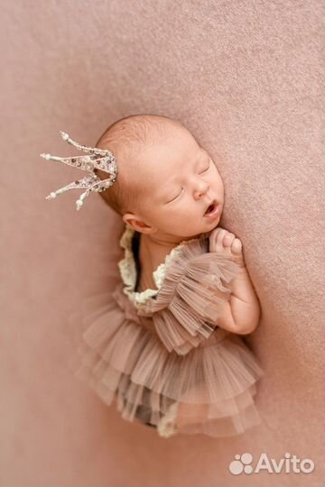 Эксклюзивное платье для новорожденной девочки