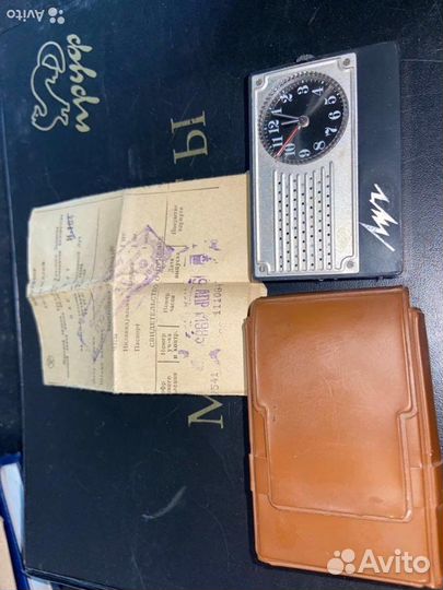 Часы Луч(будильник карманные с чехлом)