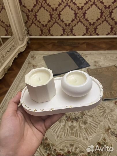 Свечи в гипсе