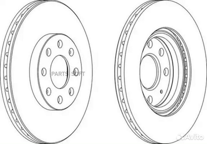 Ferodo DDF1304 Диск торм. opel corsa D 2006