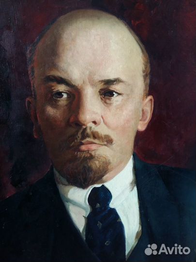 Ленин картина портрет масло ретро