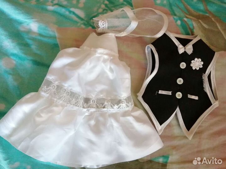 Свадебный наряд на бутылки