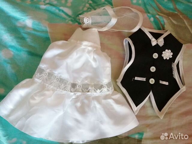 Свадебный наряд на бутылки