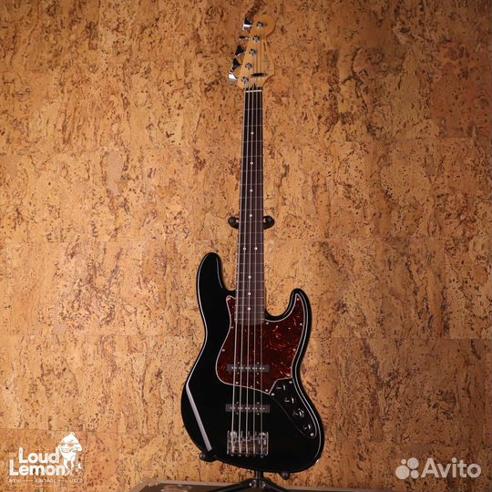 Fender Deluxe Active Jazz Bass V Black 2008 Mexico