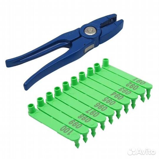 Ушные бирки для домашнего скота с номером, 100 шт