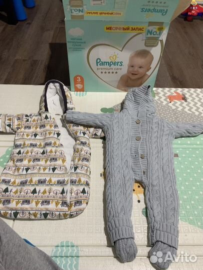 Большой пакет вещей для мальчика 56-62