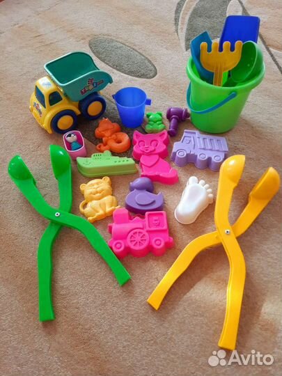 Набор для песочницы, касса, юла, неваляшка