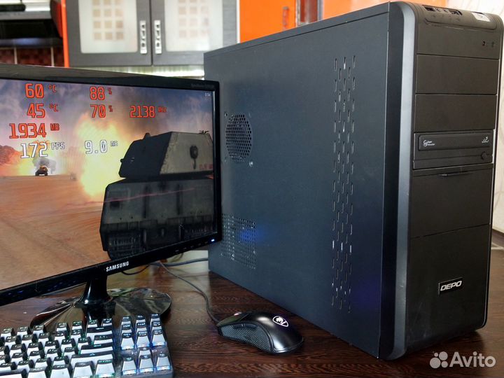 Intel 4 ядра, 8Gb озу, SSD, Radeon r7, Игровой пк