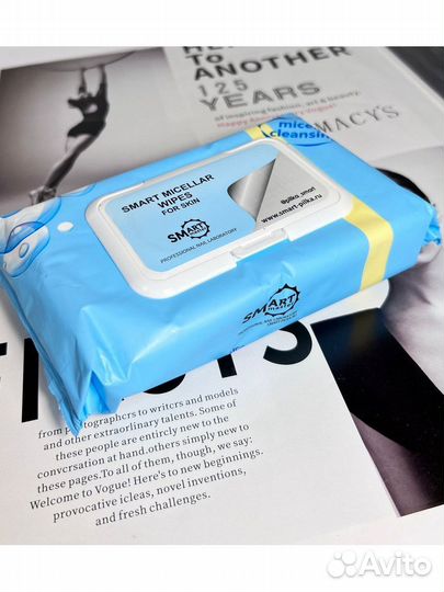 Влажные мицеллярные салфетки для кожи SMART, 50шт