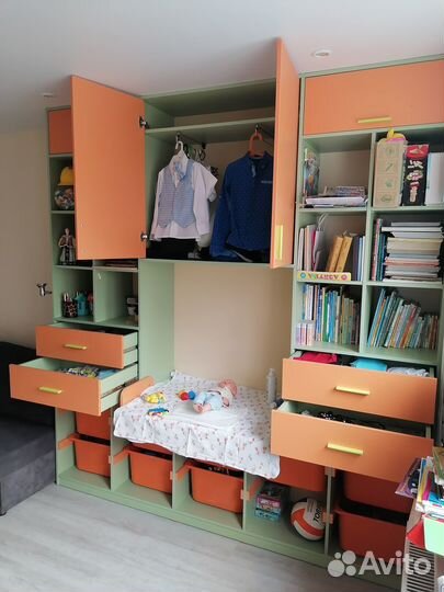 Детский стеллаж пеленальный столик ящики Икея