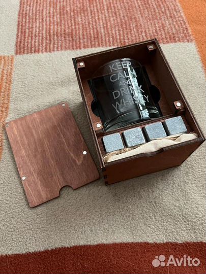 Камни для виски стакан 250 мл набор дерево