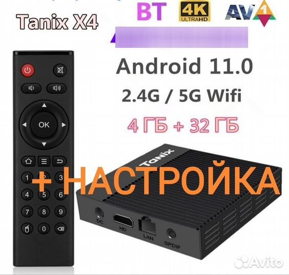TV приставка Tanix X4 с настройкой