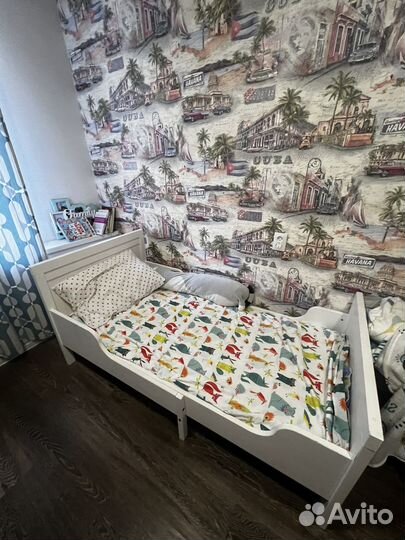 Детская кровать IKEA раздвижная сундвик