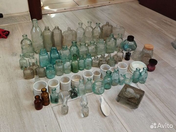 Пузырьки, чернильницы, аптека флаконы СССР
