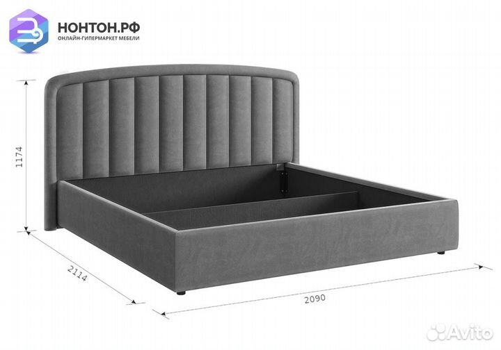 Кровать Сиена 2 1.8 м какао