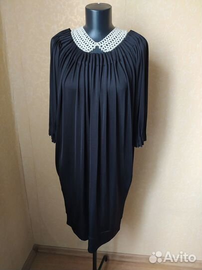 Женское платье чёрное 48