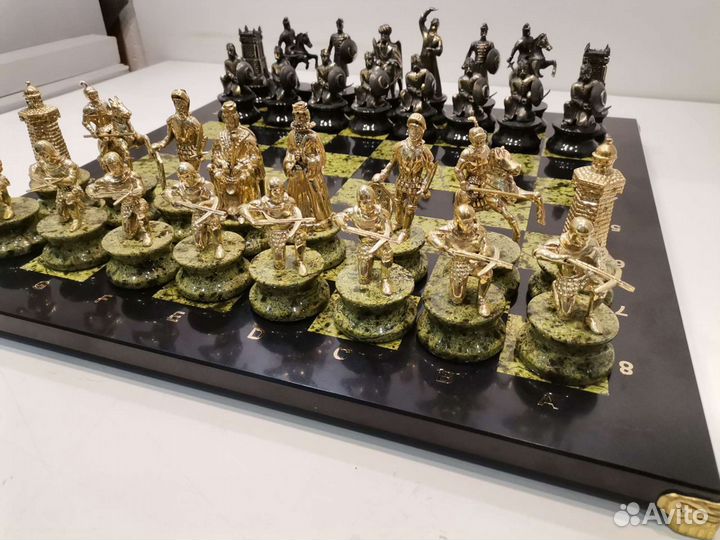 Шахматы Турецко-европейская война из бронзы новые