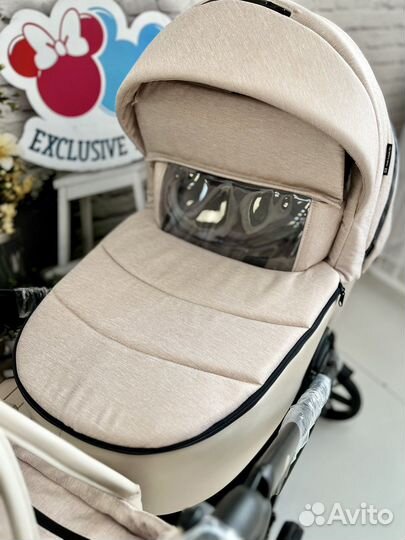 Коляска adamex porto бежевая