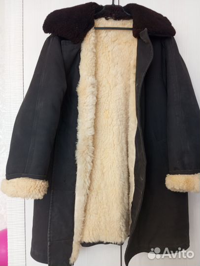 Тулуп мужской из овчины, размер 52 - 54